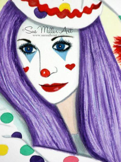 Miss Purple Hair Print