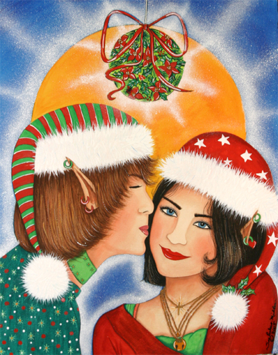 Merry Kisses Print